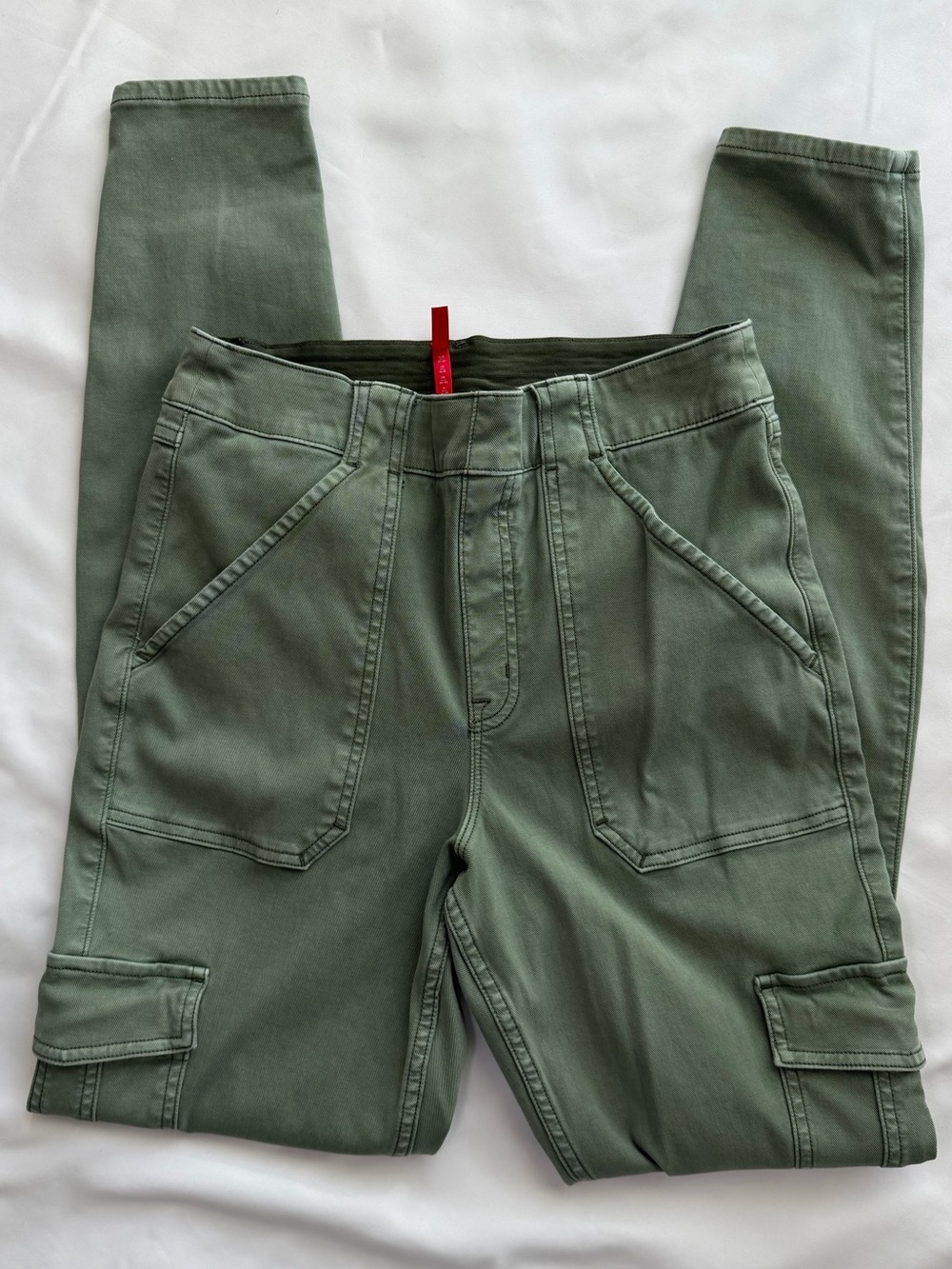 SPANX Sage Green Utility Skinny Cargo Pants